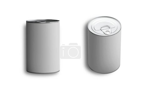 Photo for Long tin can isolated on white background - Royalty Free Image