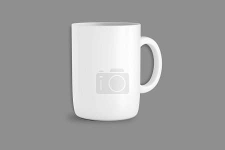 Photo for White mug mockup 3d rendering on grey background - Royalty Free Image