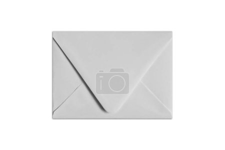 Téléchargez les photos : Mockup vide de l'enveloppe vierge isolé sur fond blanc. Rendu 3d. - en image libre de droit