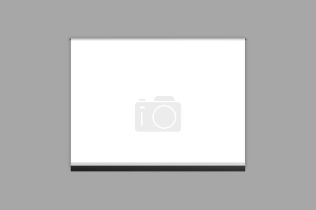 Photo for Advertising display banner on grey background. - Royalty Free Image