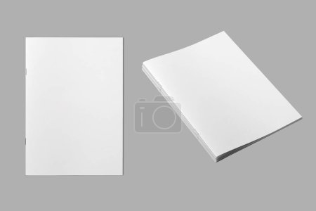 Photo for White book cover on grey background - Royalty Free Image