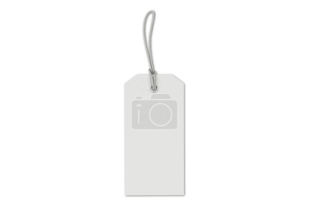 Foto de Etiqueta de precio en blanco vacío aislado sobre fondo blanco - Imagen libre de derechos