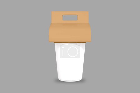 Photo for Cup holder illustration on white background - Royalty Free Image