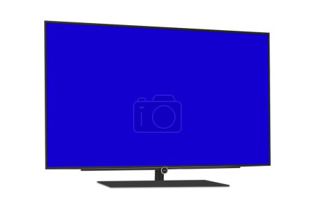 Téléchargez les photos : Salon TV LED Écran large sur fond blanc - en image libre de droit