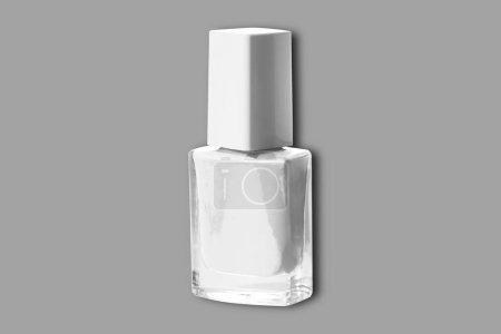 Photo for Bottle of nail polish on grey background - Royalty Free Image