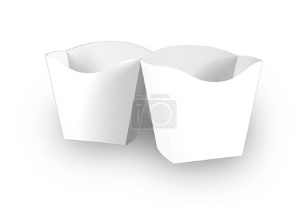Photo for Free paper box mockup isolated on white background - Royalty Free Image