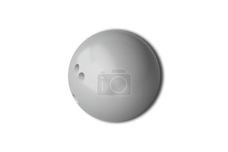 Photo for Blank Bowling ball mockup isolated on white background. 3d rendering. - Royalty Free Image