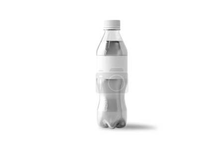 Téléchargez les photos : Modèle de bouteille de soda en plastique vierge isolé sur fond blanc. Rendement 3D. modèle de maquette de bouteille en plastique boisson gazeuse. - en image libre de droit