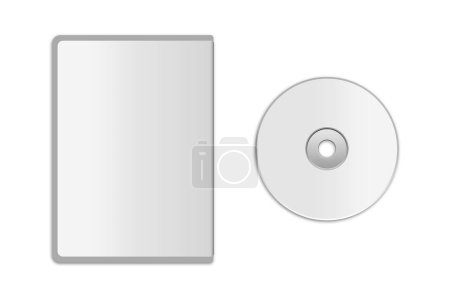 Photo for Blank CD and CD case mock up. Clipping path included for easy selection. cd dvd cover album design template mockup isolated on white background. 3d rendering. - Royalty Free Image