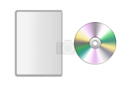 Photo for Blank CD and CD case mock up set. Clipping path included for easy selection. cd dvd cover album design template mockup isolated on white background. 3d rendering. - Royalty Free Image