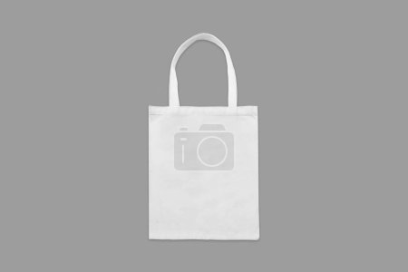 Photo for Canvas tote bag mockup template isolated. linen cotton tote shopping bag on a white background. 3d rendering. zero waste and eco friendly concept. - Royalty Free Image