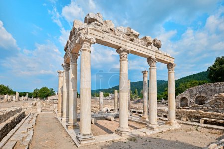 Photo for Mugla, Turkey - July 20, 2023: Architectural remains of Ancient City of Stratonikeia - Royalty Free Image