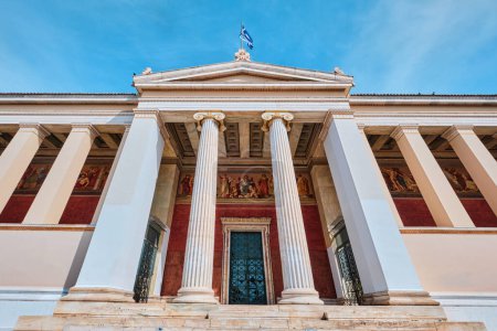 Photo for Athens, Greece - March 03, 2024: National and Kapodistrian University of Athens building in the center of the city - Royalty Free Image
