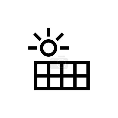 Téléchargez les illustrations : Simple solar energy panel icon vector isolated illustration - en licence libre de droit