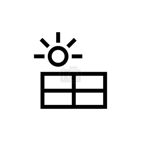 Illustration for Simple solar energy panel icon vector isolated illustration - Royalty Free Image