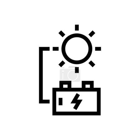 Téléchargez les illustrations : Solar battery icon vector isolated illustration - en licence libre de droit
