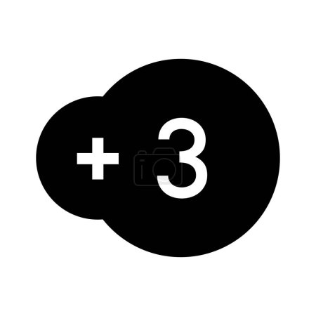 Ilustración de Prohibido bajo 3 símbolos. Más de 3 años. Signo vector icono - Imagen libre de derechos