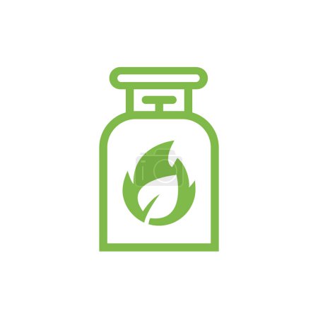 Ilustración de Icono de almacenamiento de biogás: Símbolo ecológico, ambiental y de energía alternativa - Imagen libre de derechos