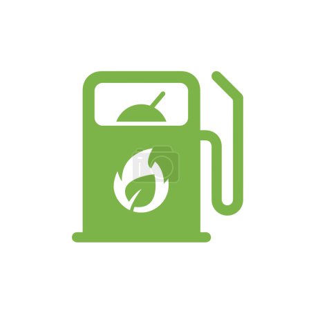 Téléchargez les illustrations : Simple icône du biocarburant. Energies renouvelables et environnement vert. Concept de biocarburant - en licence libre de droit