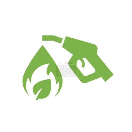 Ilustración de Icono simple de Pump Biofuel. Energía renovable y medio ambiente verde. Concepto de biogás - Imagen libre de derechos