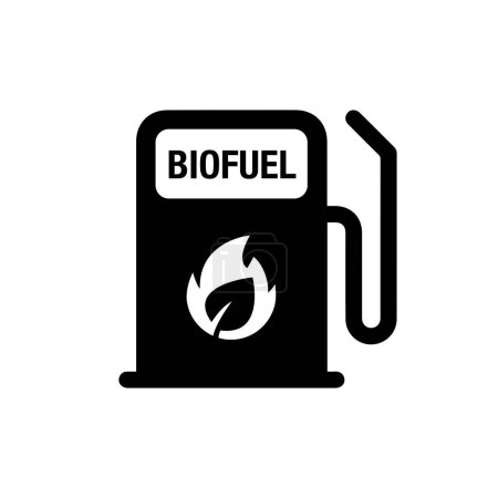 Téléchargez les illustrations : Simple icône du biocarburant. Energies renouvelables et environnement vert. Concept de biocarburant - en licence libre de droit