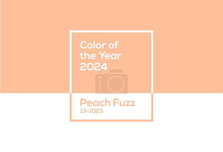 Ilustración de Color del año 2024. Melocotón pelusa. Tendencias, moda, diseño. - Imagen libre de derechos