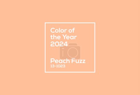 Téléchargez les illustrations : Couleur de l'année 2024. Peach Fuzz. Tendances, mode, design. - en licence libre de droit