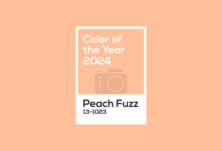 Téléchargez les illustrations : Couleur de l'année 2024. Peach Fuzz. Tendances, mode, design. - en licence libre de droit
