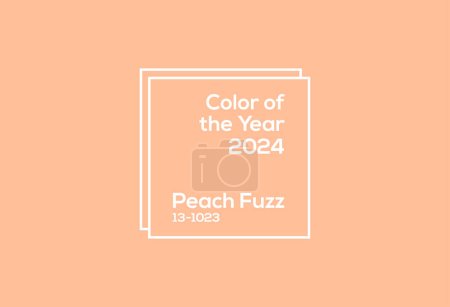 Illustration for Color of the year 2024. Peach Fuzz. Trends, fashion, design. - Royalty Free Image