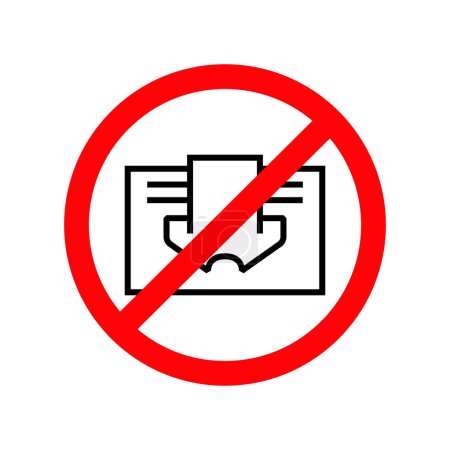 Ilustración de No cubra la imagen símbolo de prohibición de signos. Icono del vector - Imagen libre de derechos