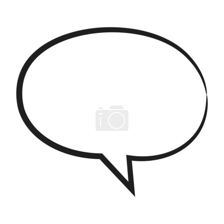 Photo for Speech  bubble  icon. Flat  design. Isolated white background - Royalty Free Image