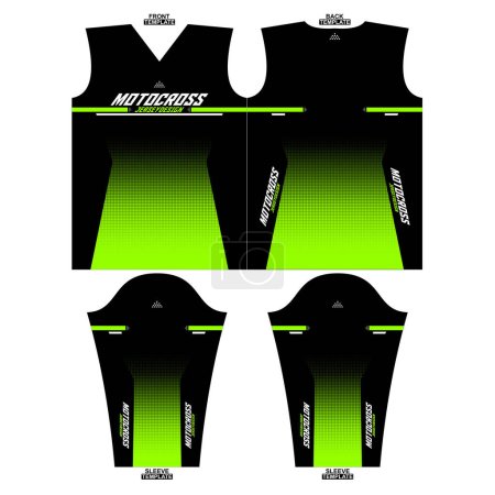 Design a sublimation outfit or jersey for a motocross theme. Print-ready jersey design