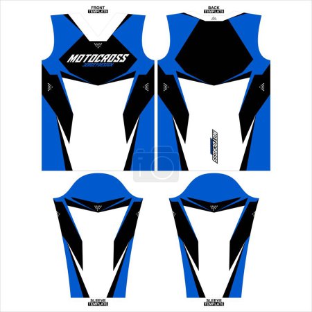 Ilustración de Diseño de jersey de manga larga de motocross de sublimación lista para imprimir - Imagen libre de derechos