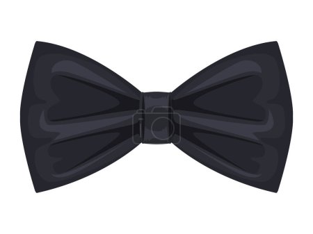 Illustration for Elegant black bowtie accessory icon - Royalty Free Image