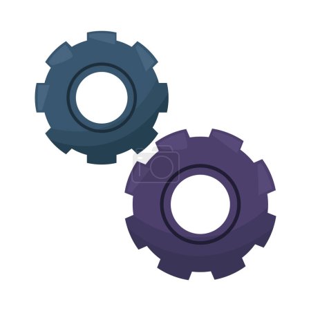 Illustration for Gears cogs setting machine icon - Royalty Free Image