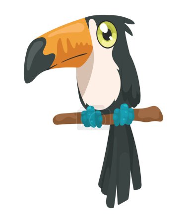 Illustration for Cute toucan baby animal character - Royalty Free Image