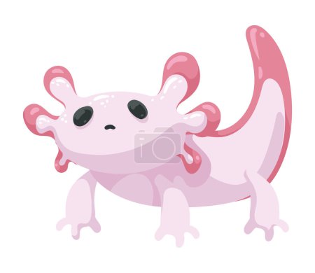 Illustration for Cute ajolote baby animal character - Royalty Free Image