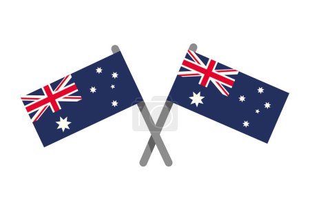 Ilustración de Banderas australianas en el icono de los polos - Imagen libre de derechos