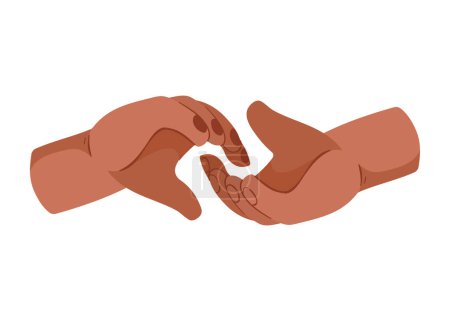 Ilustración de Afro manos humano tomado icono - Imagen libre de derechos
