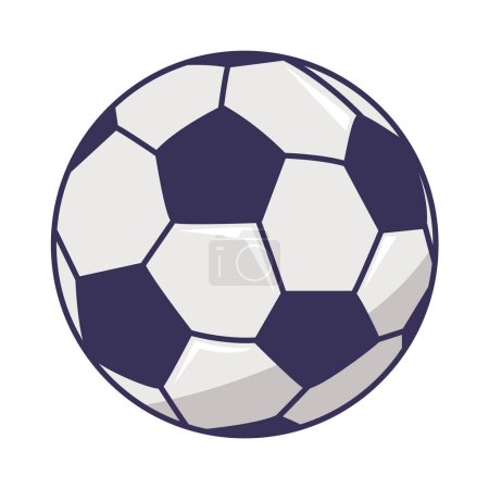 Téléchargez les illustrations : Ballon de football icône de l'équipement sportif - en licence libre de droit