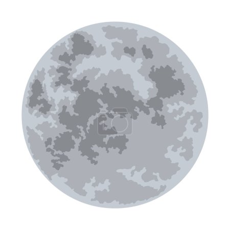 Illustration for Full moon phase night icon - Royalty Free Image