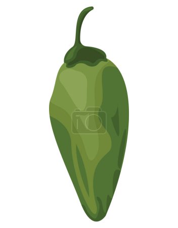 Ilustración de Anaheim chilli pepper vegetable icon - Imagen libre de derechos
