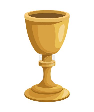 Illustration for Golden chalice cup sacred icon - Royalty Free Image