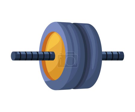 Illustration for Abs gym wheel equipment icon - Royalty Free Image