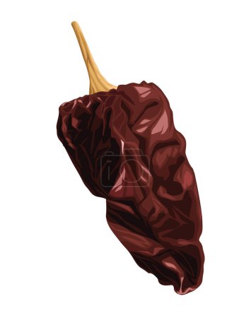 Ilustración de Chipotle chile caliente vegetal icono - Imagen libre de derechos