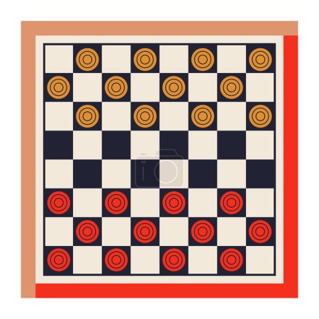 Ilustración de Tablero de ajedrez vista aérea icono aislado - Imagen libre de derechos