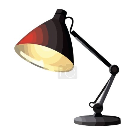 Illustration for Shiny metal lamp domestic room icon - Royalty Free Image