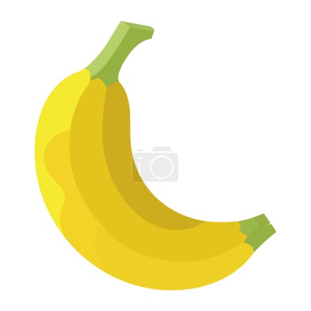Illustration for Fresh organic banana, symbol of healthy eating isolated - Royalty Free Image