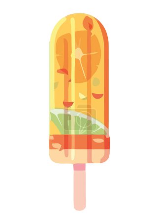 ice cream brings summer refreshment icon isolated
