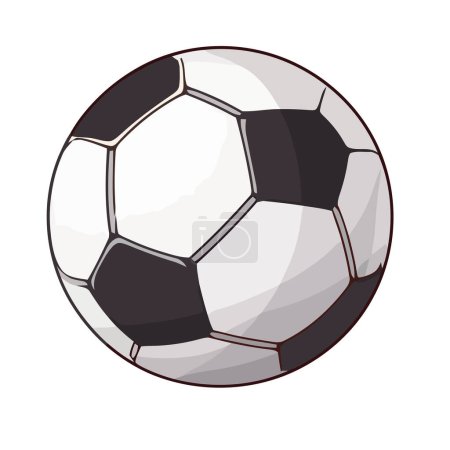 Illustration pour Le ballon de football symbolise le succès dans le sport de compétition icône isolé - image libre de droit